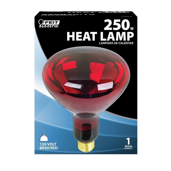 Feit Electric 250 W BR40 Heat Lamp Incandescent Bulb E26 (Medium) Red 250R40/10